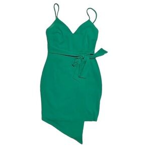 Akira Green Bodycon Spaghetti Strap Mini‎ Dress